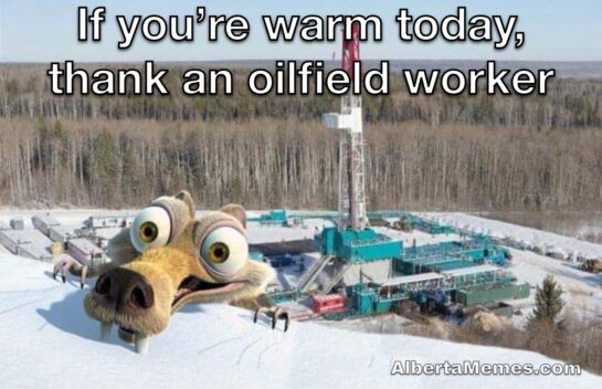 Cold oilfield worker meme