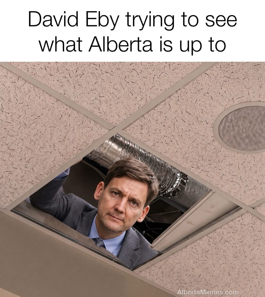 David Eby Spotted Conducting Routine Ceiling Inspection to Monitor Alberta 2 David Eby Spotted Conducting Routine Ceiling Inspection to Monitor Alberta