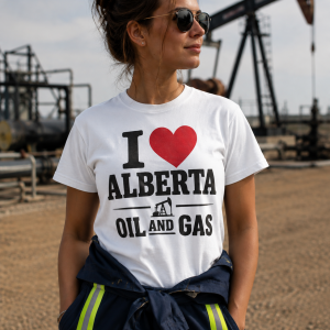 I Love Alberta Oil and Gas Shirt – Alberta Oilfield T-Shirt